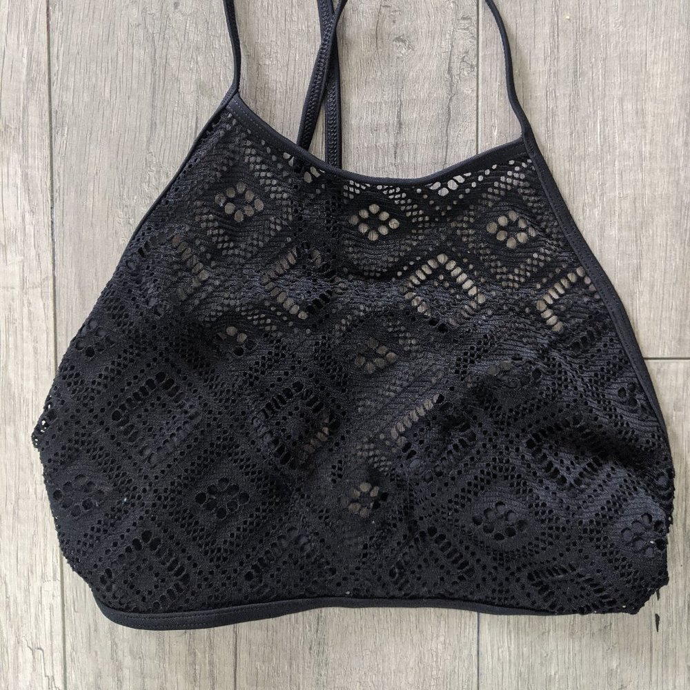 Crochet Black Bikini Top